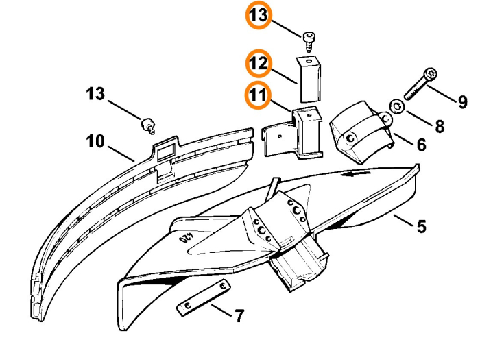 Cutitas + suport carcasa protectie motocoasa Stihl (4119 710 6000) [2]