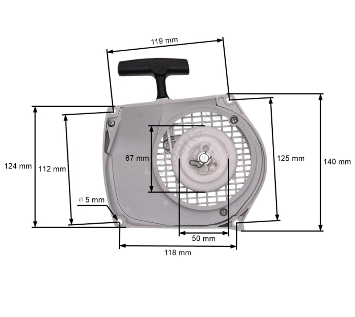 Demaror drujba compatibil Stihl 028, 028AV, 028 Super, 028 WB [1]