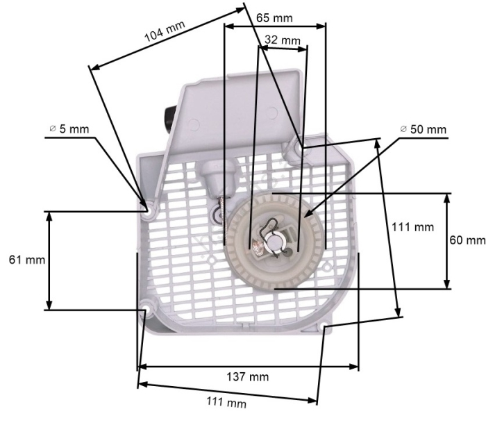 Demaror drujba compatibil Stihl MS 210, MS 230, MS 250, 021, 023, 025 [1]
