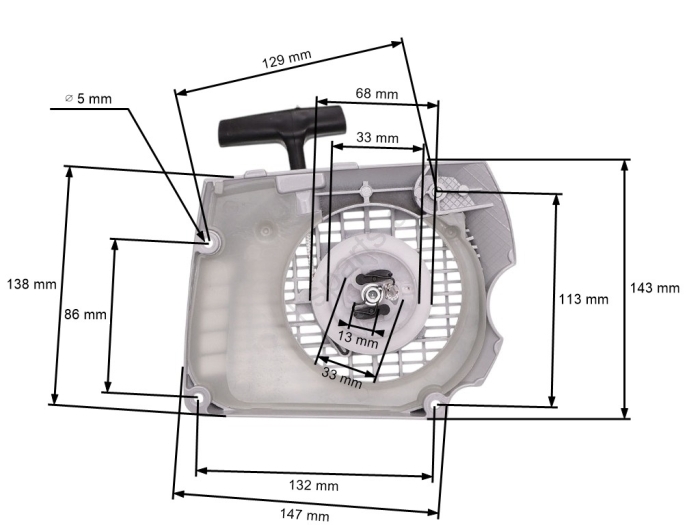 Demaror drujba compatibil Stihl MS 341, MS 361 [1]