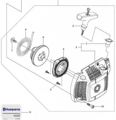Demaror drujba Husqvarna 135, 140, 435, 440 [3]