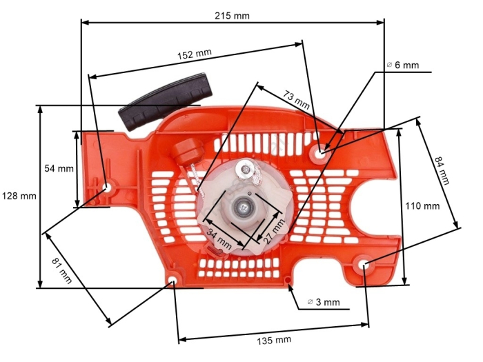 Demaror drujba Husqvarna 137,142 Cal II (cu pinion fulie detasabil) [1]
