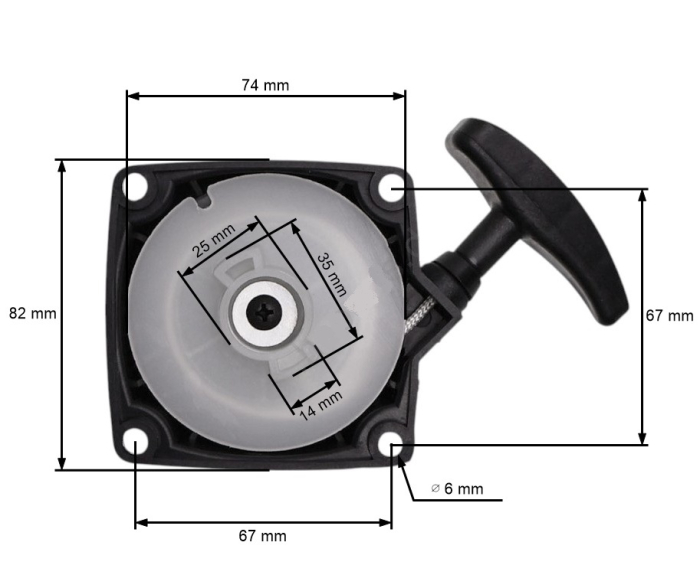 Demaror motocoasa chinezeasca (nr. 1) 67mm intre prinderi [1]