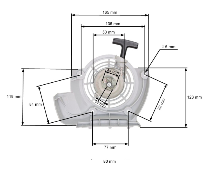 Demaror motocoasa compatibil Stihl FS120, FS200, FS250, FS300, FS350, FR350, BT120C, BT121 [1]