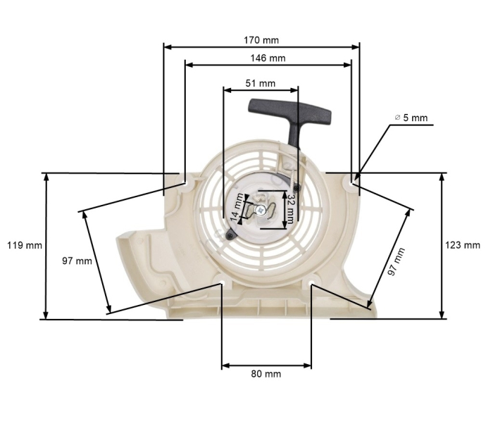 Demaror motocoasa compatibil Stihl FS400 FS450 FS480 [1]