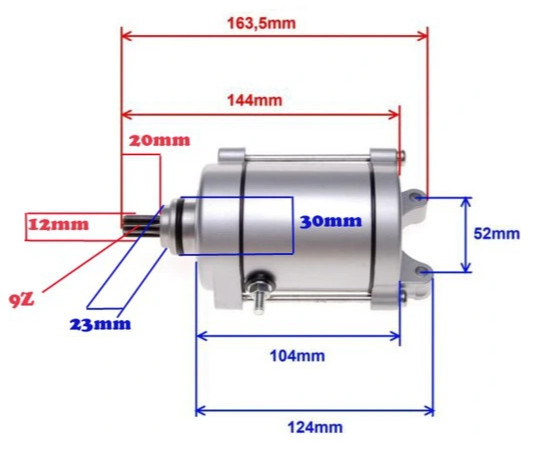 Electromotor ATV Honda, Bashan 125cc, 150cc, 200cc 9 dinti [2]
