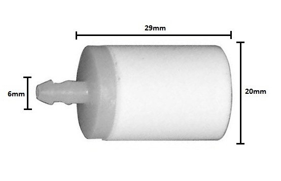 Filtru benzina drujba Husqvarna 6mm [1]