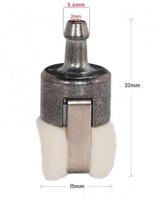 Filtru benzina drujba model Walbro 5.4mm (15 x 32mm) [2]