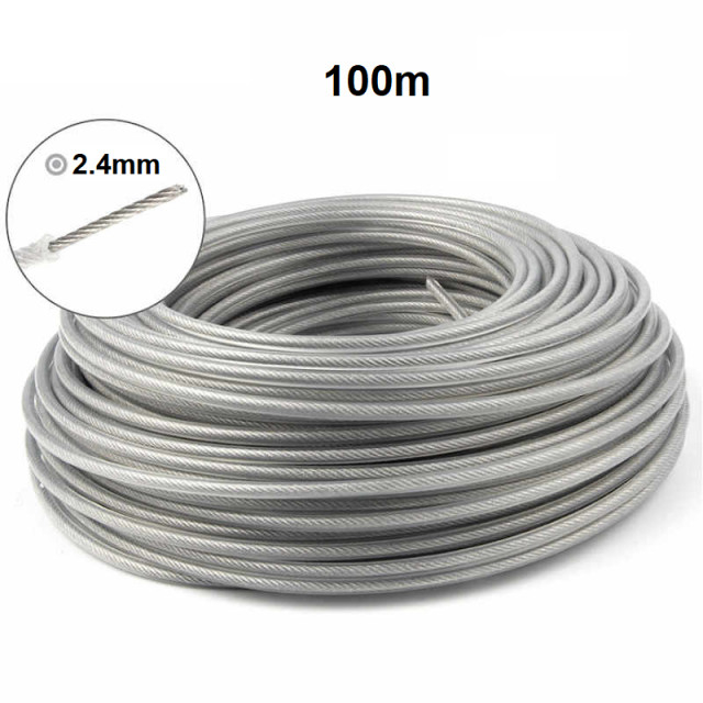 Fir motocoasa insertie otel 2.4mm x 100m [1]