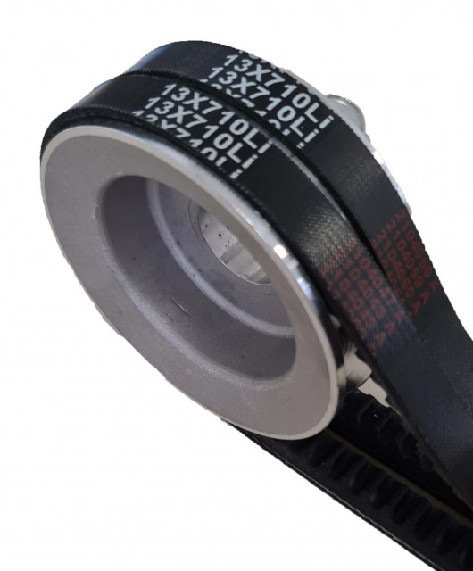 Fulie dubla motor generator, motopompa, motocultor 13 CP (ax 25mm, diametru 90mm) [2]