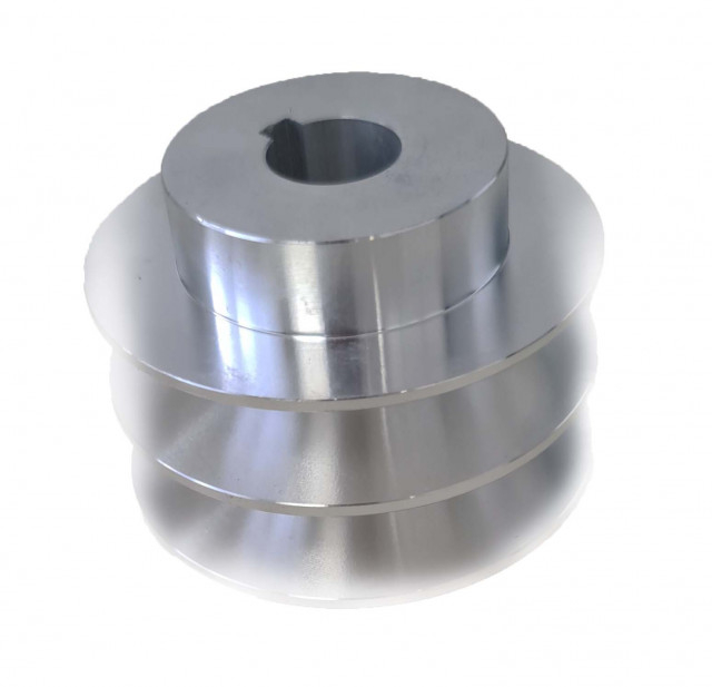 Fulie dubla motosapa (ax 20mm, diametru 80mm) pt curea de 17mm [1]