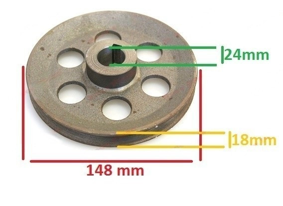 Fulie motor electric 24mm x 148mm [2]