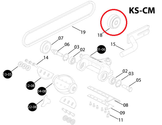Fulie oala ambreiaj decojitor busteni drujba Oleo Mac 956, 961, 962, 965 [2]