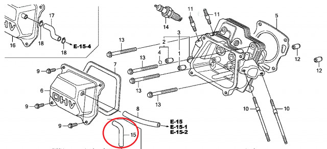 Furtun epurator Honda Gx 160, 200 [2]