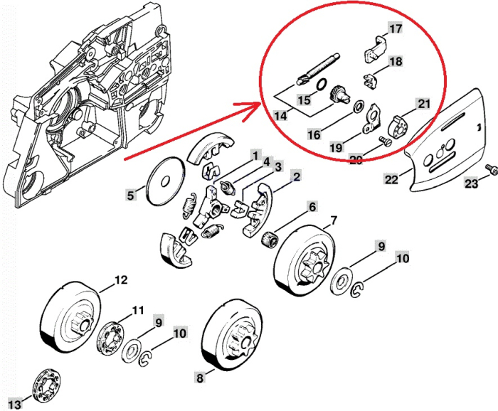 Intinzator lant complet compatibil Stihl MS 880, 088, 084 [2]
