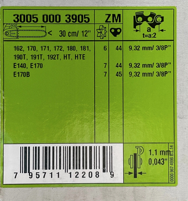 Lama drujba 22 dinti pas 3/8 30cm originala [2]