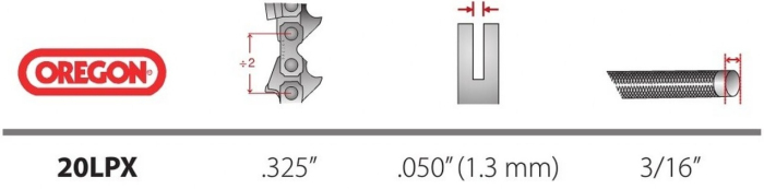 Lant drujba Oregon 32 dinti - pas 3.25 - 1.3mm (21LPX064E) [2]