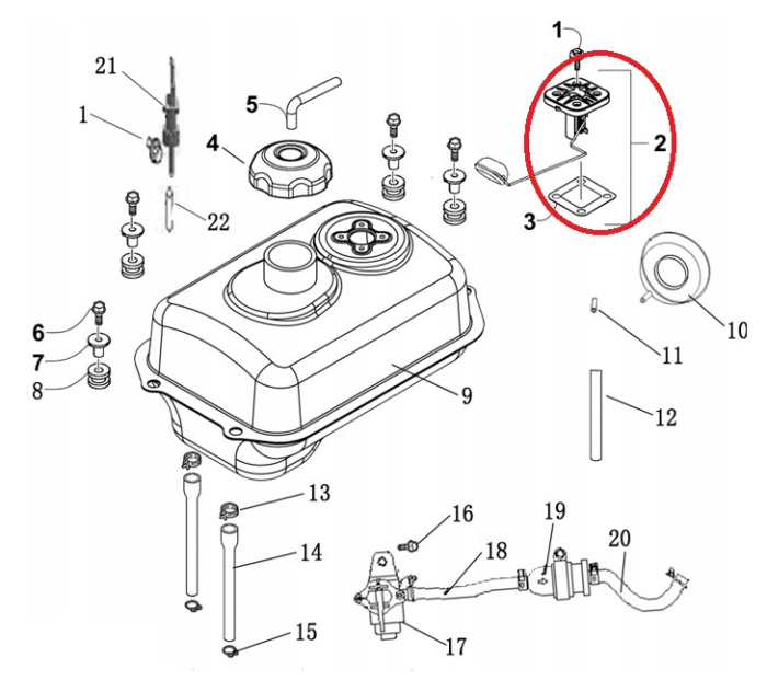 Litometru benzina ATV Linhai 300cc [2]