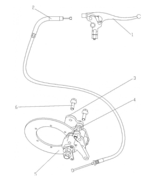 Maneta frana parcare Linhai [2]