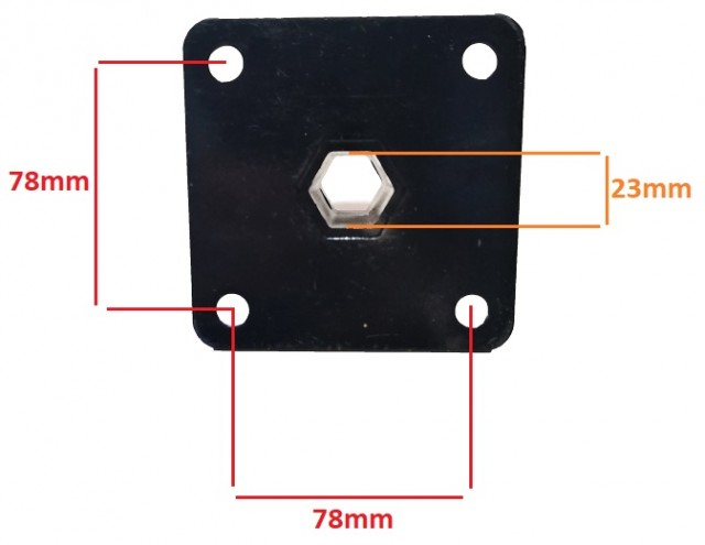 Manicot roata motocultor baza patrata (h 80mm) [3]