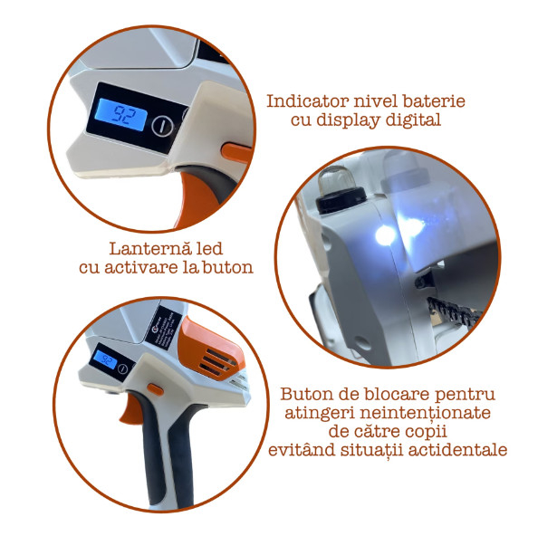 Mini fierastrau cu 2 acumulatori Li-ion (cu sistem de lubrifiere si display) [2]