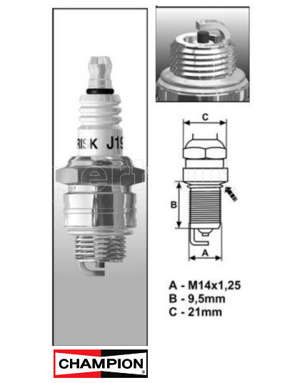 Pachet 24 buc bujii motocoasa Champion J19LM [2]