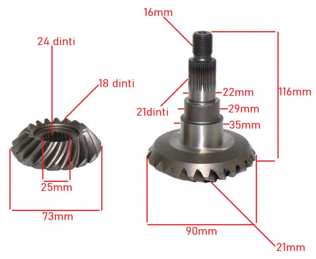 Pinioane transmisie Atv CF Moto X5 500cc (0180-062106) [2]