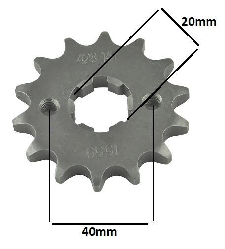 Pinion lant mic 428 14 dinti (cu interior de 20mm) [2]