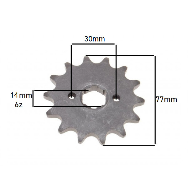Pinion lant transmisie moto / Atv 520 / 14 dinti [2]