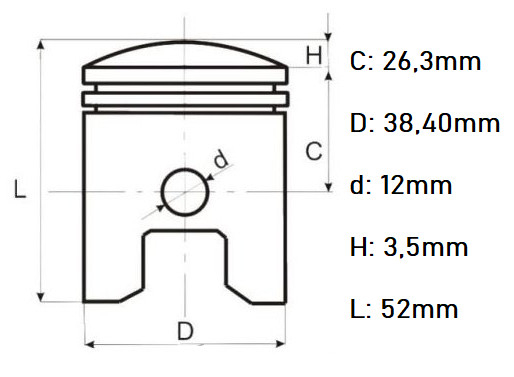 Piston ATV 4T 110cc 52.4mm [2]
