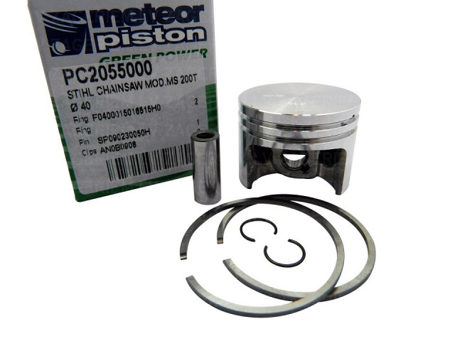 Piston complet drujba compatibil Stihl MS 200, 200T, Meteor Ø 40 mm [1]