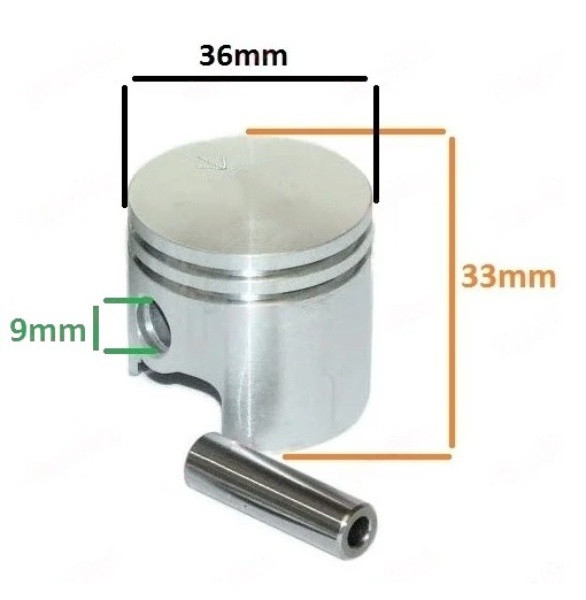 Piston motocoasa chinezeasca , Mitsubishi TL33, BG 328 Ø 36mm (cal. 2) [2]