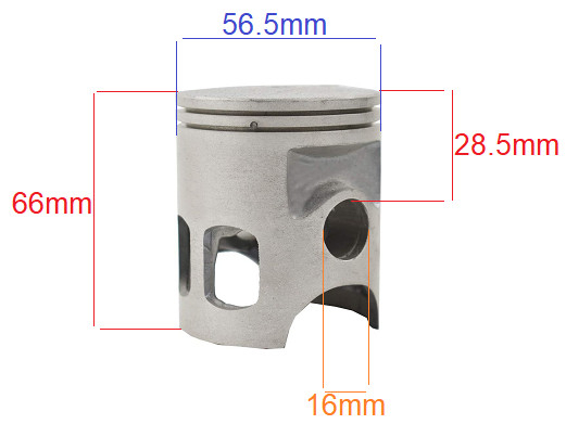 Piston scuter 2T 125cc Yamaha DT 56.5mm (h 66mm) [2]