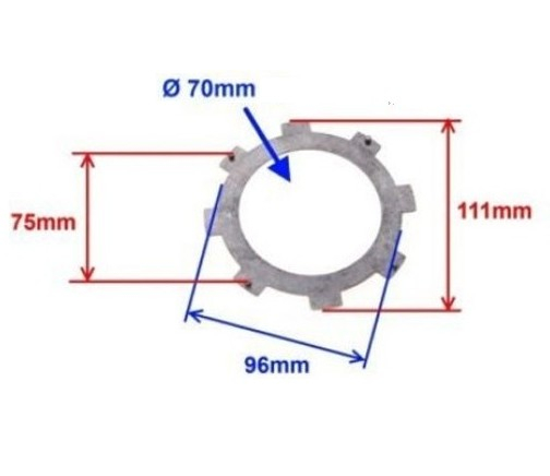 Placa fixare discuri ambreiaj ATV cu viteze 110cc [2]