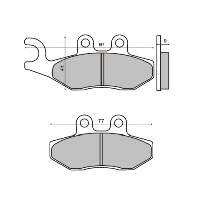 Placute frana scuter Gilera Runner, Piaggio Fly (Nr 16) [2]