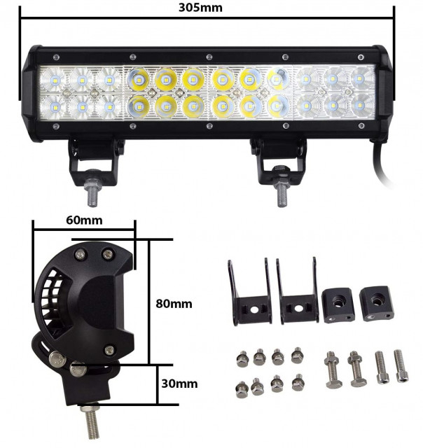 Proiector led bar 72W, 24 leduri (30cm) [2]