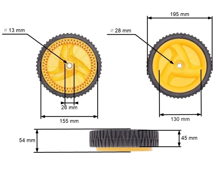 Roata masina tuns gazon fata Husqvarna [1]