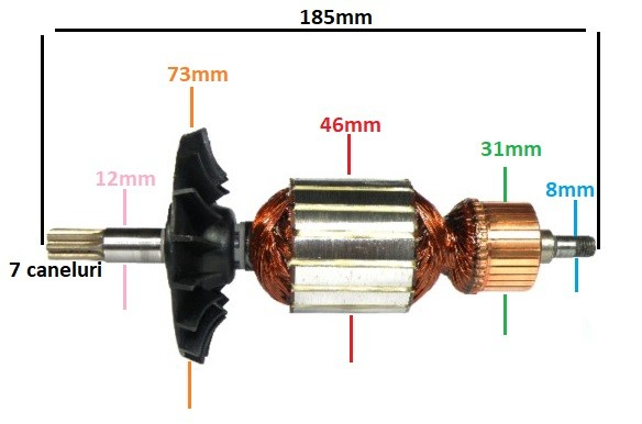 Rotor ciocan rotopercutor compatibil Bosch GBH 5-38 [3]