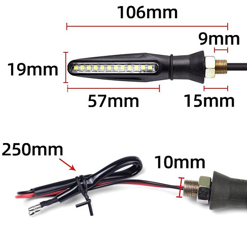 Semnale led scuter tip banda (rosu) [3]