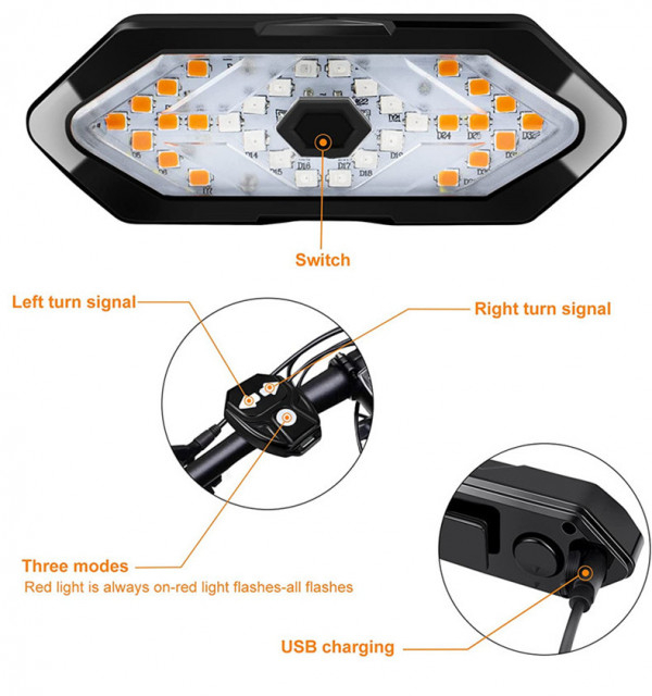Semnalizare wireless trotineta / bicicleta (incarcare USB) [2]