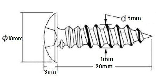 Set 10 buc suruburi Husqvarna 136 (M5 x 20mm) [2]