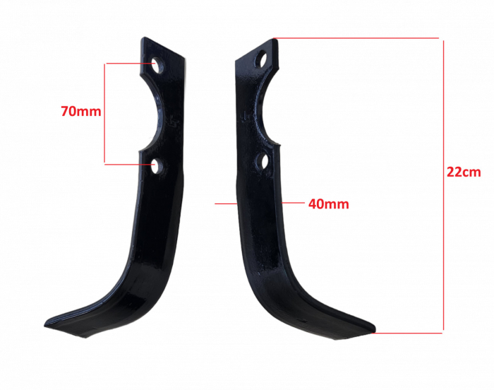 Set cutite motosapa 220mm x 40mm (stanga-dreapta) [3]