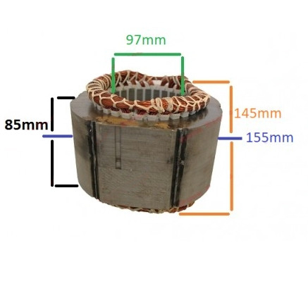 Stator generator 2 - 5 kw (Gx 160, 168F etc) Cupru (Trifazic) [2]
