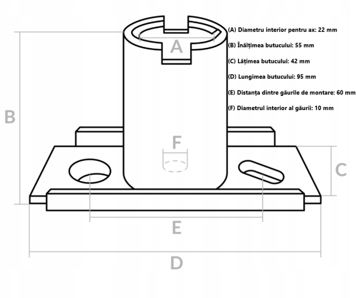 Suport cutit masina tuns iarba Lider Plus WA46P144R, NAC WR65170 [2]