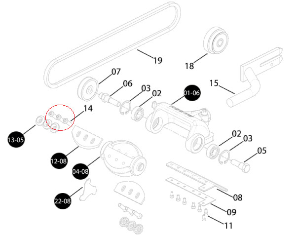 Surub cutit decojitor busteni adaptabil drujba (convex) [2]