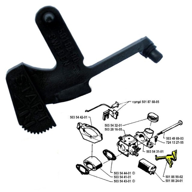 Tragaci soc drujba Husqvarna 154, 254, 257, 261, 262 original [2]