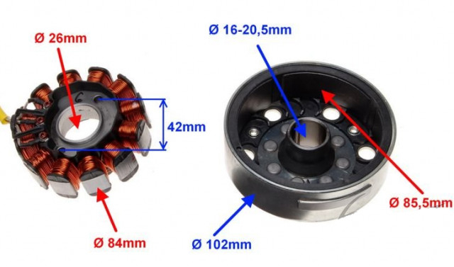 Volanta + magnetou scuter Piaggio Fly 125cc, Gilera Runner 200cc [2]