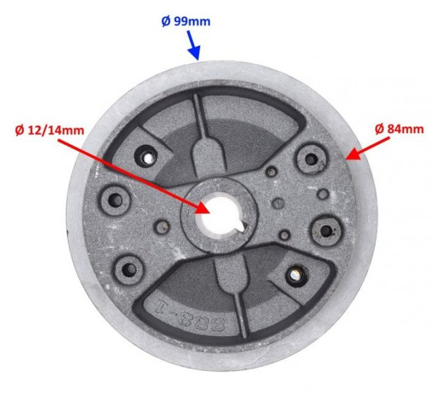 Volanta scuter pocket bike (cu clicheti) [2]