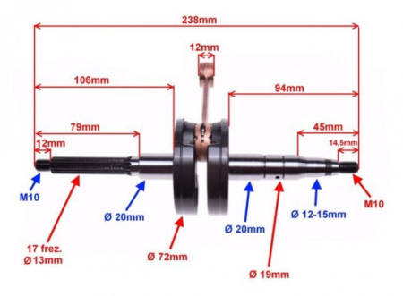 Ambielaj scuter 2T Yamaha 50-80cc (cal. 2) [1]