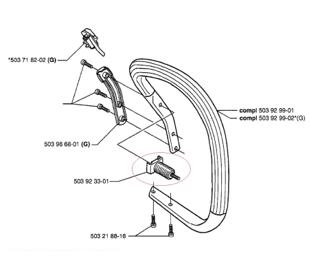 Amortizor drujba Husqvarna 357, 359 (maner) [1]